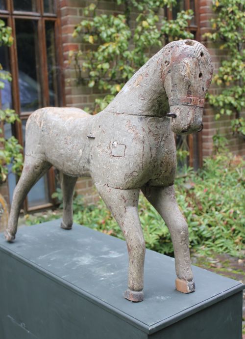 18TH19TH CENTURY CARVED WOOD HORSE - ADDITIONAL PHOTO 5