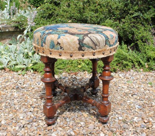 17TH CENTURY WALNUT STOOL - ADDITIONAL PHOTO 1