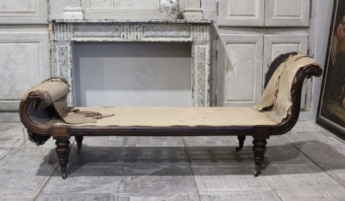 REGENCY SIMULATED ROSEWOOD CHAISE LONGUE - ADDITIONAL PHOTO 4