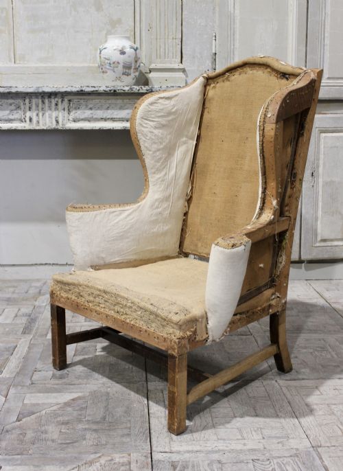 large wing chair in the georgian manner - CATEGORY: ANTIQUE CHAIRS - DATED 19TH CENTURY