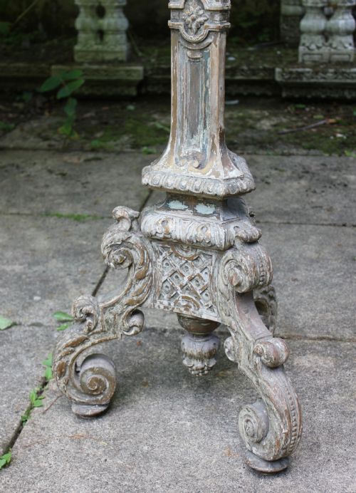 19TH CENTURY CARVED WOOD TORCHERE - ADDITIONAL PHOTO 2