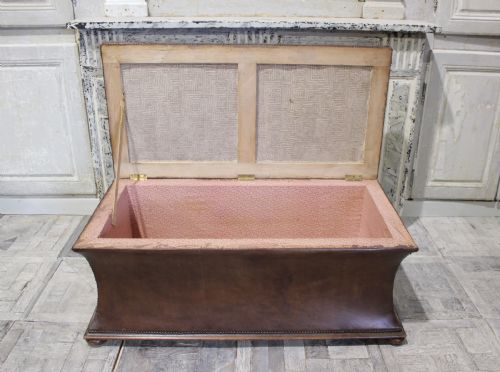 LEATHER COVERED OTTOMAN - ADDITIONAL PHOTO 5