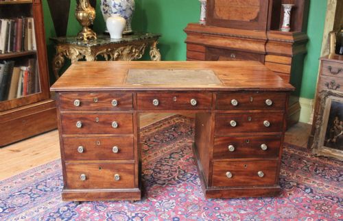 REGENCY MAHOGANY PARTNERS DESK - ADDITIONAL PHOTO 2