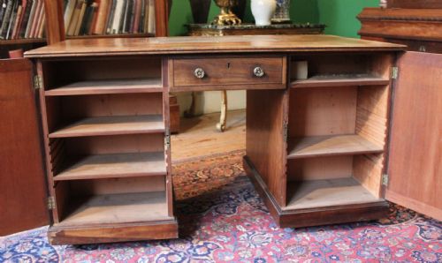 REGENCY MAHOGANY PARTNERS DESK - ADDITIONAL PHOTO 4