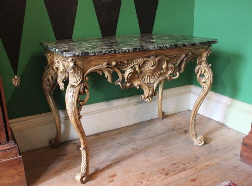 18TH CENTURY GILTWOOD CONSOLE TABLE