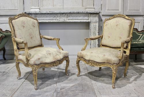 PAIR OF FRENCH ARMCHAIRS