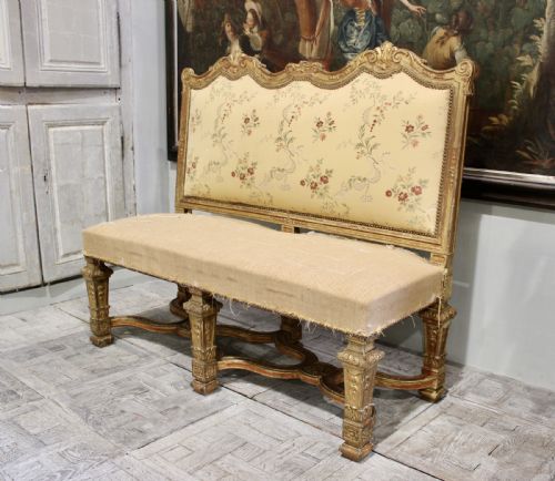 19TH CENTURY GILT BANQUETTE - ADDITIONAL PHOTO 1