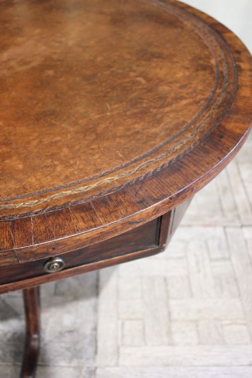 CHARMING 18TH CENTURY ENGLISH OAK DRUM TABLE - ADDITIONAL PHOTO 2