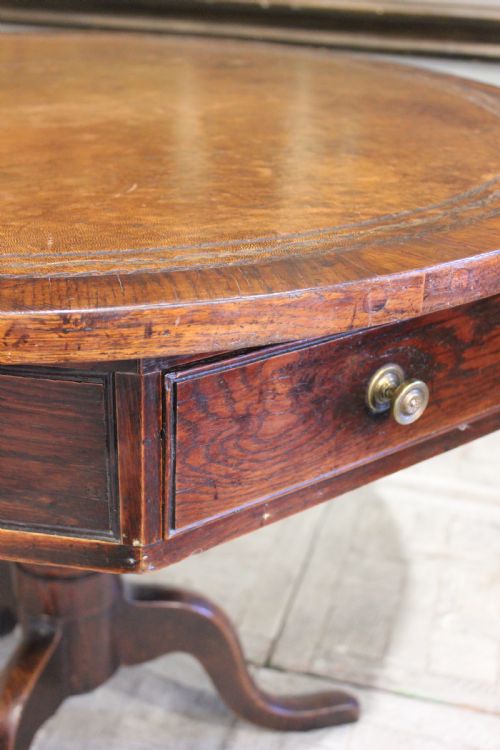 CHARMING 18TH CENTURY ENGLISH OAK DRUM TABLE - ADDITIONAL PHOTO 5