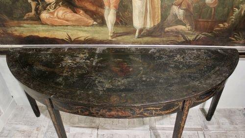 LARGE LATE 18TH CENTURY ENGLISH PAINTED CONSOLE TABLE - ADDITIONAL PHOTO 1