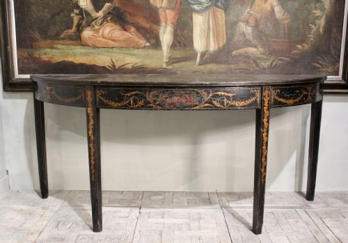 LARGE LATE 18TH CENTURY ENGLISH PAINTED CONSOLE TABLE - ADDITIONAL PHOTO 4