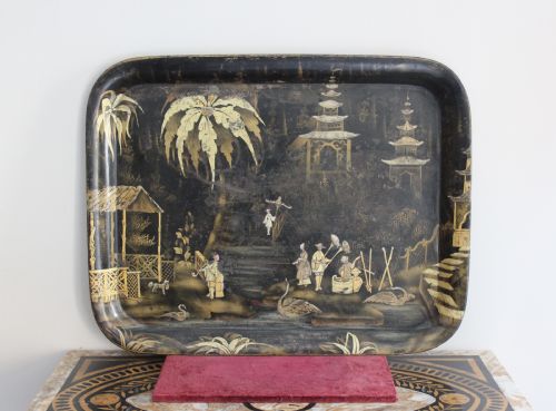 regency japanned tray - CATEGORY: ANTIQUE MISCELLANEOUS - DATED REGENCY