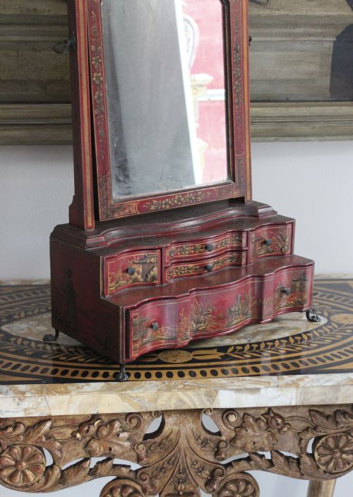 REGENCY JAPANNED DRESSING MIRROR - ADDITIONAL PHOTO 2