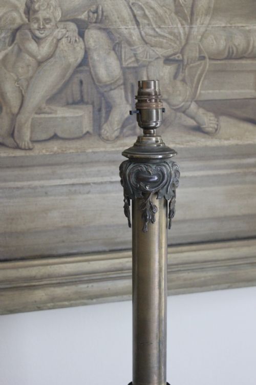 ANTIQUE BRASS LAMP - ADDITIONAL PHOTO 3