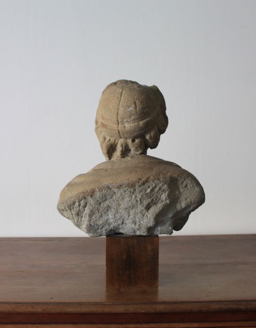 MEDIEVAL CARVED STONE BUST - ADDITIONAL PHOTO 3