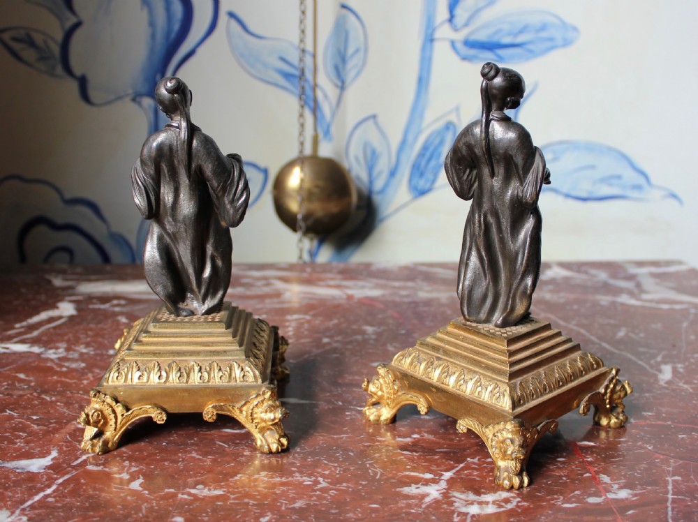 Pair of 19th century bronze and ormolu figures View IV