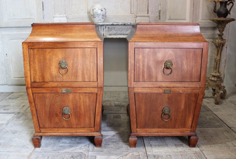 Pair of large Regency dining room pedestals View II