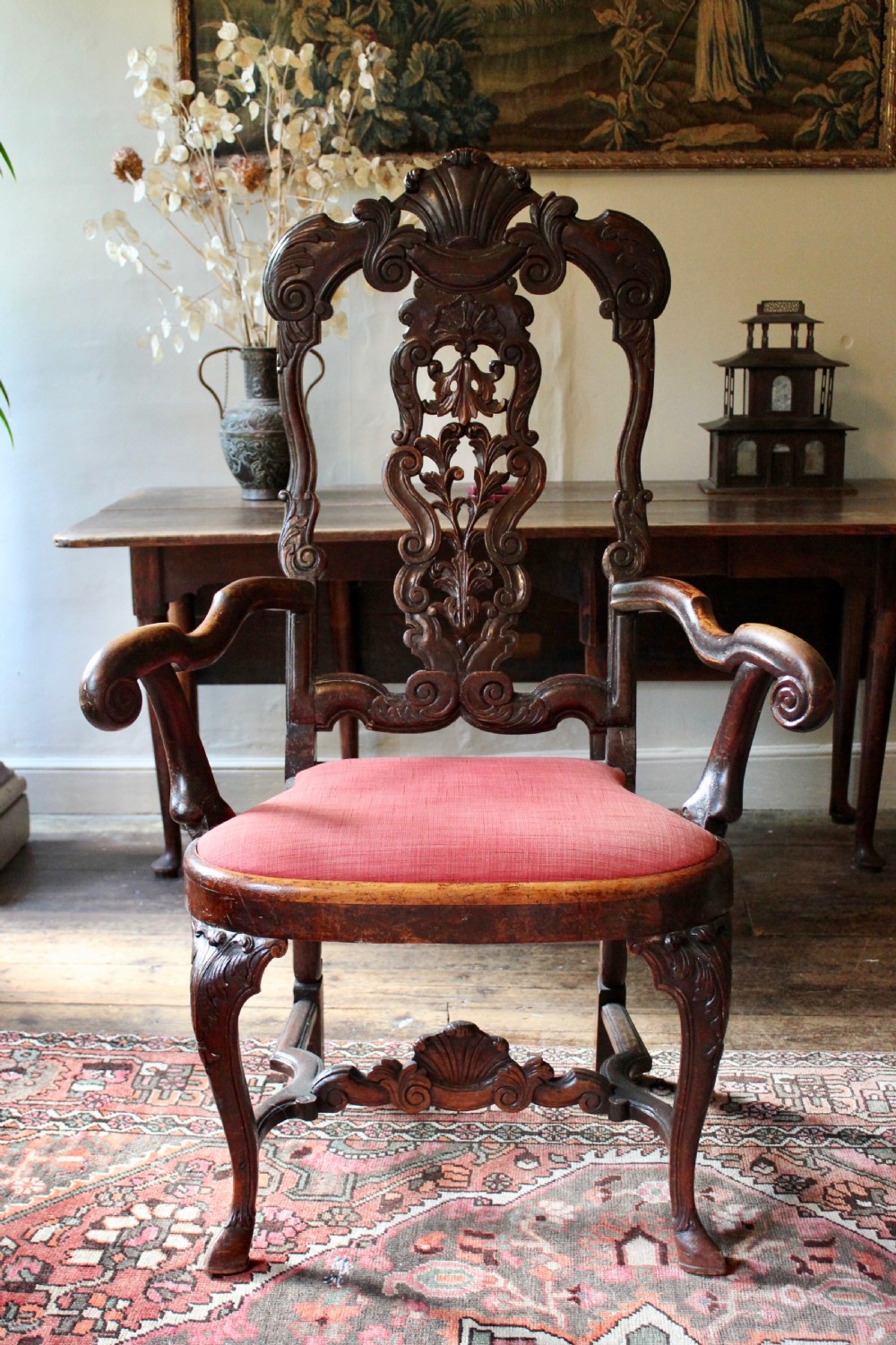 18th century Continental walnut armchair View II
