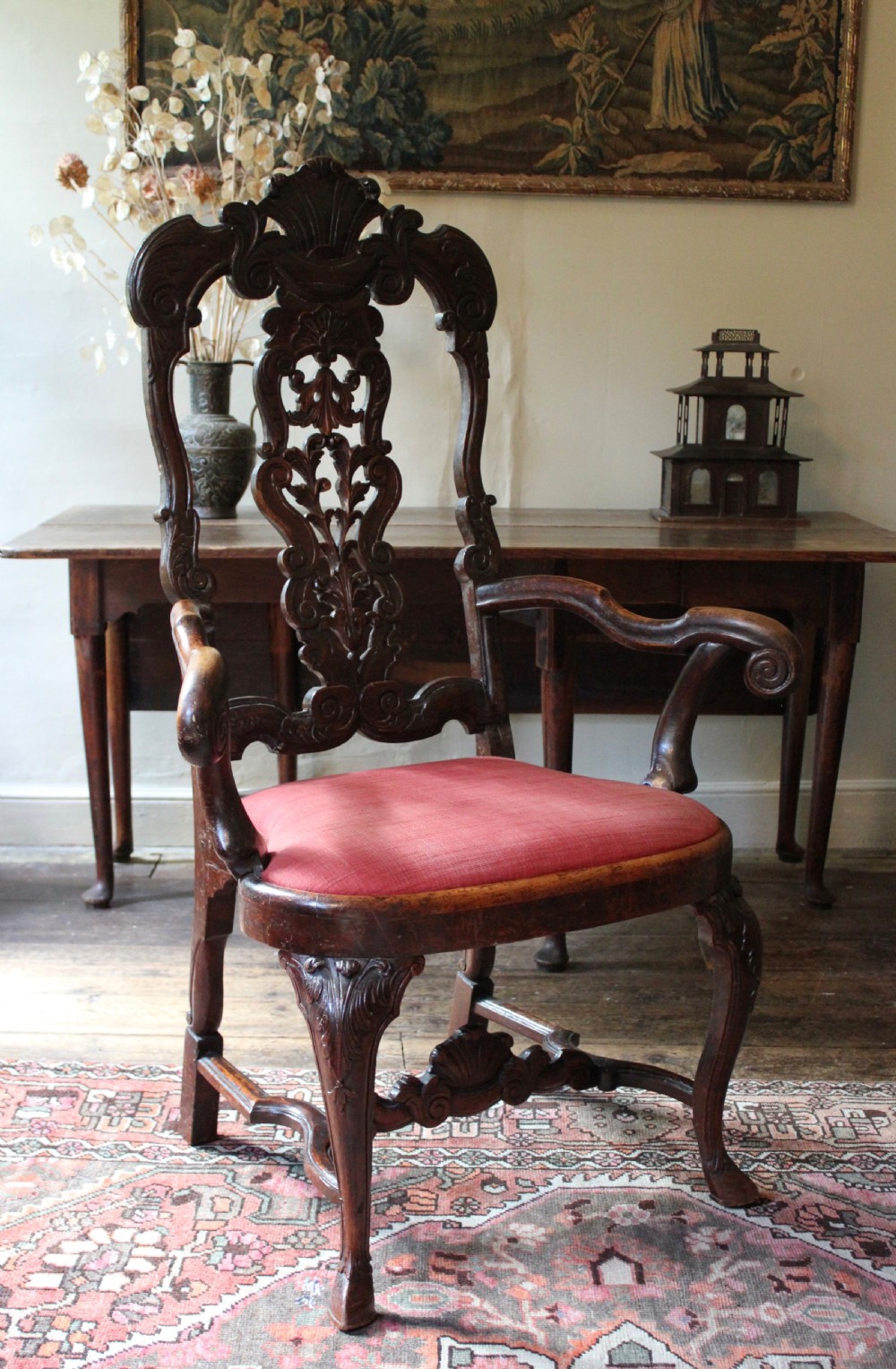 18th century Continental walnut armchair View IV