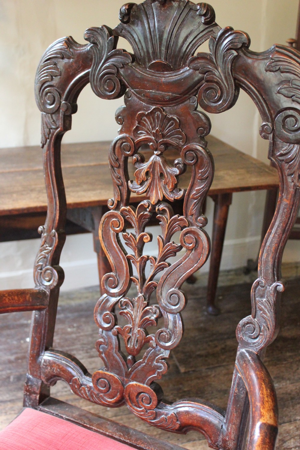 18th century Continental walnut armchair View V