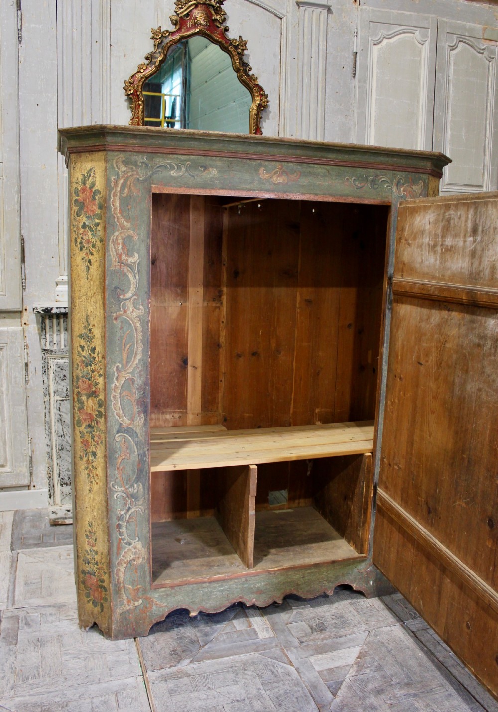 18th century cupboard in original paint View IV
