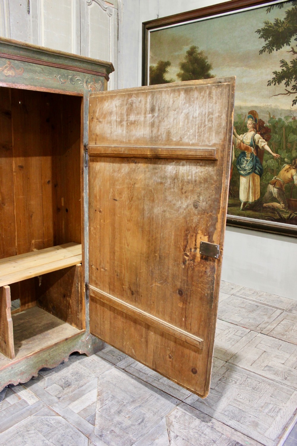 18th century cupboard in original paint View V
