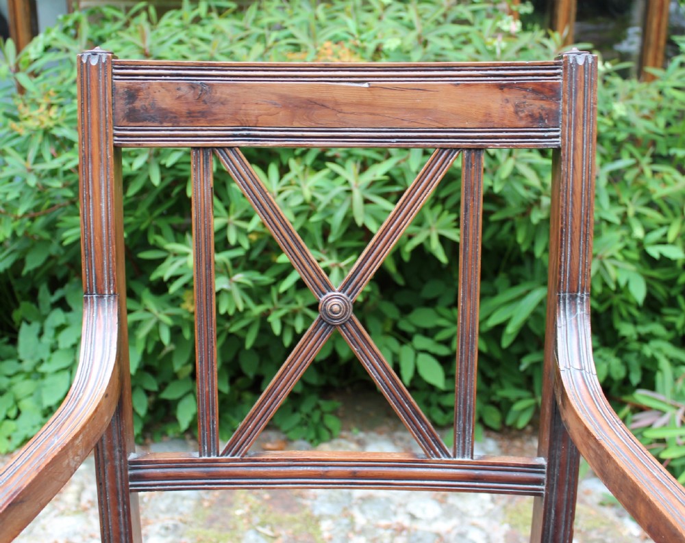 Regency yew wood armchair View III