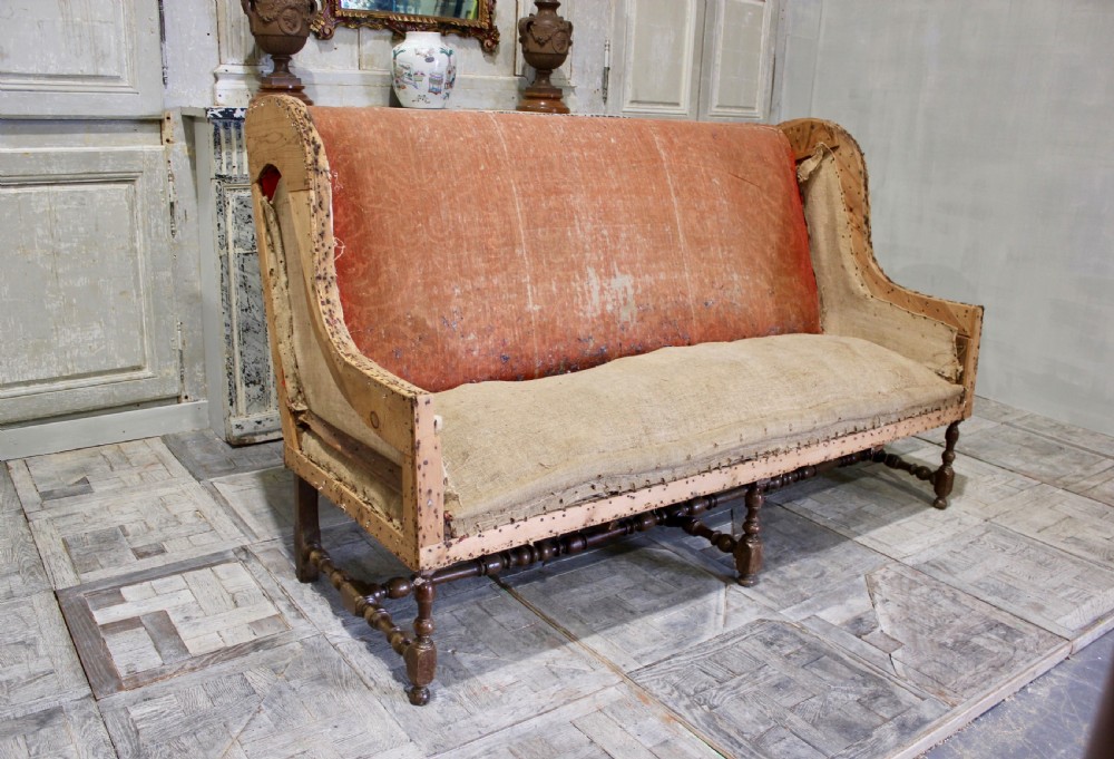 Early 18th century French walnut sofa