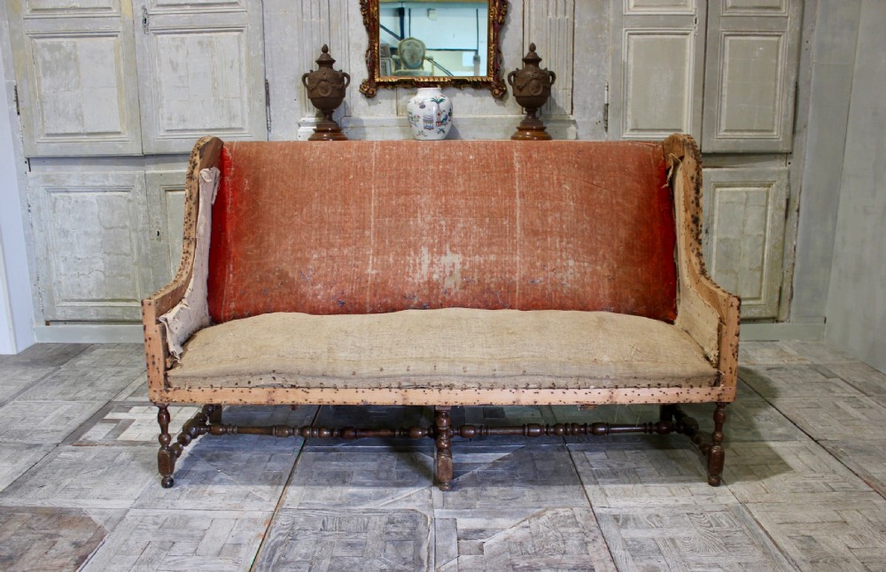 Early 18th century French walnut sofa View II