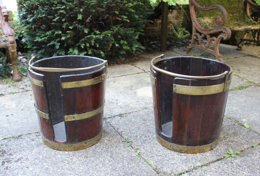 Matched pair of 18th century plate buckets
