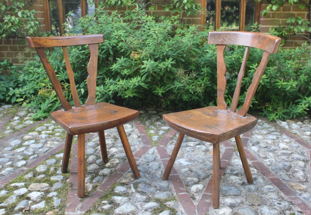 Pair of 18th century oak chairs