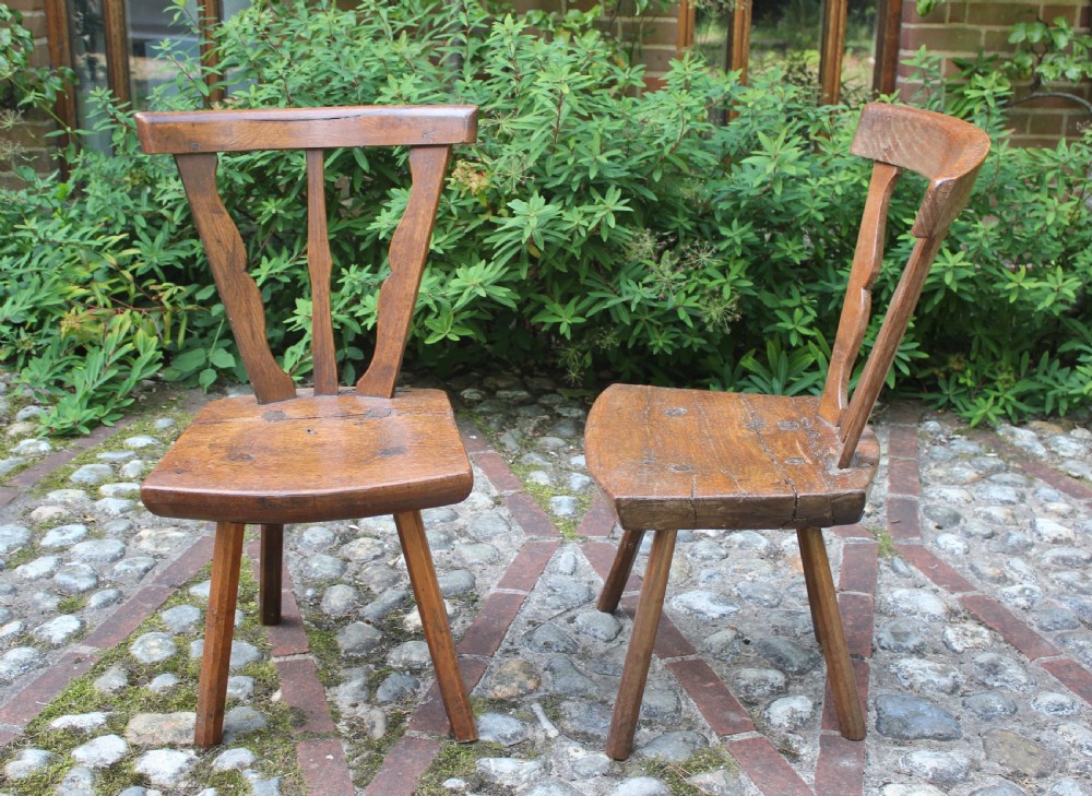 Pair of 18th century oak chairs View III