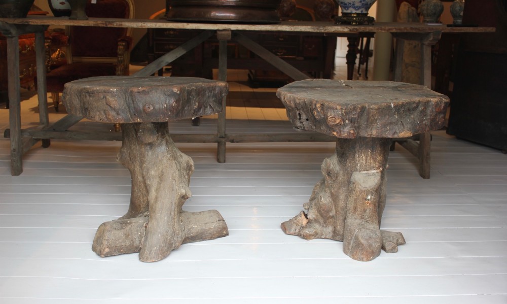 Poor of 19th century grotto tables
