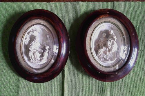 A Pair of Plaster Relief Plaques, Circa 1880