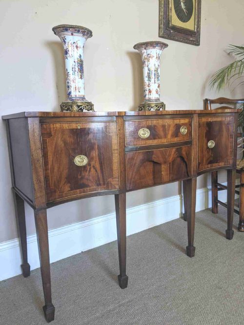 Mahogany Serpentine Front Sideboard.