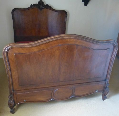 French Walnut Double Bed