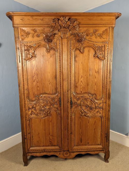 19th Century Profusely Carved Armoire