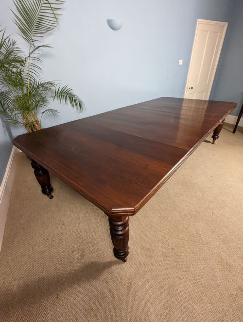 Late Victorian, 12 Seater, Extending Dining Table.