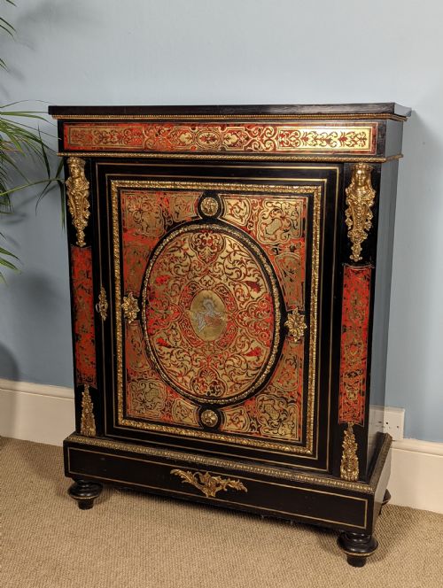 19th Century Ebonised and Boulle Pier Cabinet