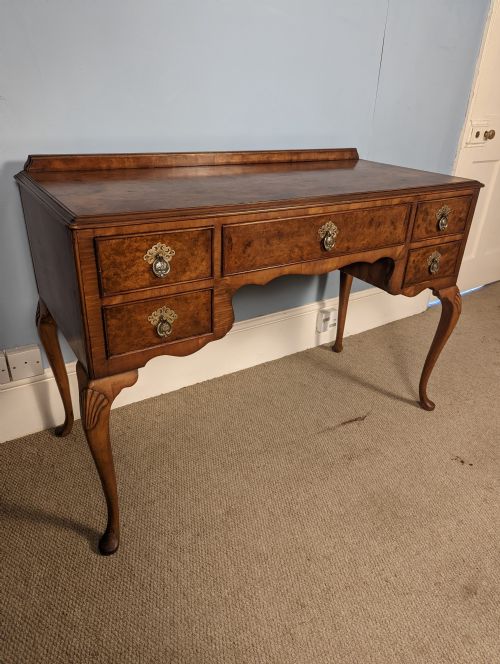 Walnut Desk on Carved Cabriole Legs