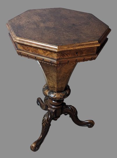 Burr Walnut Work/sewing Table