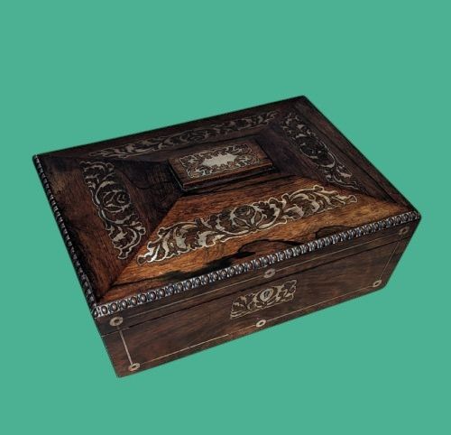 Victorian Rosewood Jewellery / Writing Box.