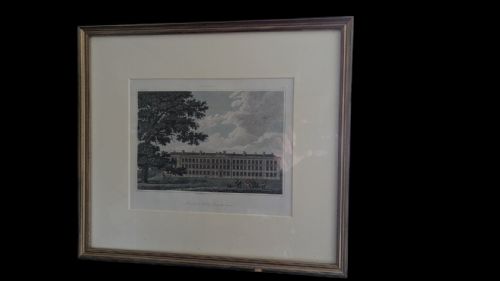 an engraving of magdalen college oxford - CATEGORY: ANTIQUE ART - DATED 1850