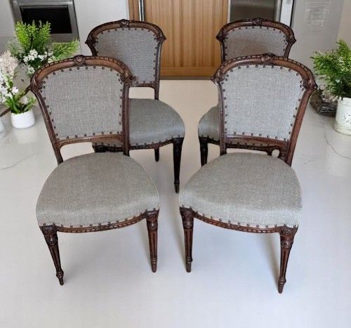 A Victorian Set of Four Walnut Dining Chairs