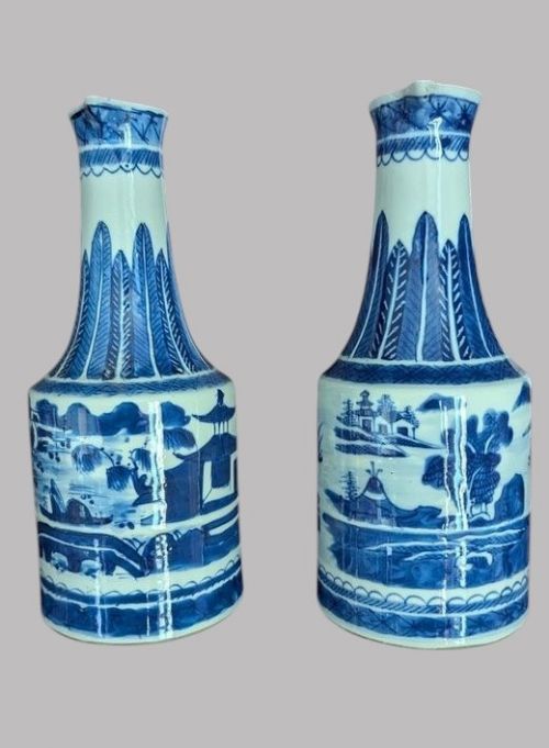 A Pair of Chinese Qing Period Jugs