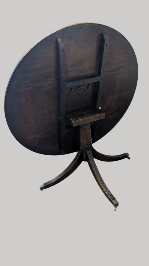 A REGENCY STYLE MAHOGANY TILT TOP BREAKFAST TABLE - ADDITIONAL PHOTO 3