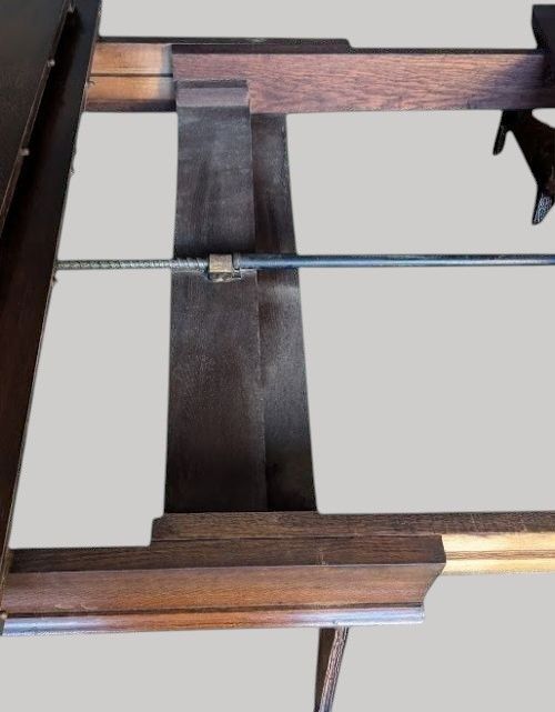 fig 1. An oak Extending Dining Table on Barley Twist legs