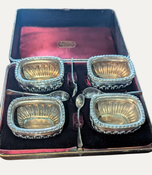 A Set of Four Solid Silver Salts