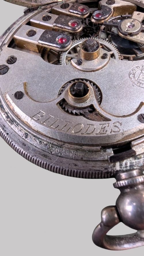 A TURKISH SILVER FULL HUNTER POCKET WATCH - ADDITIONAL PHOTO 1