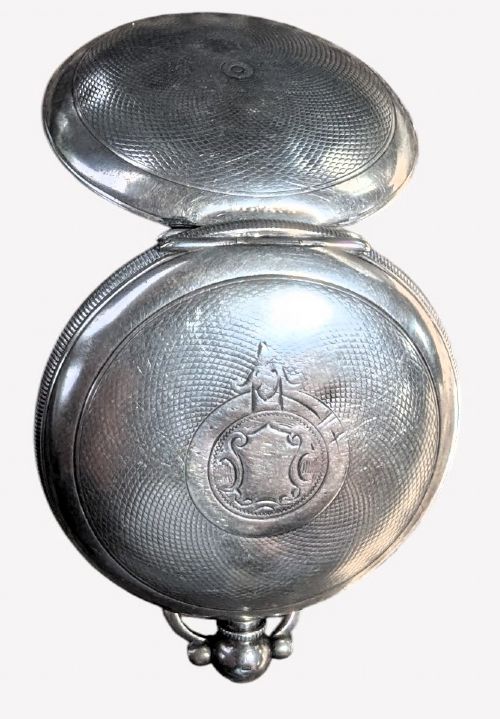 A TURKISH SILVER FULL HUNTER POCKET WATCH - ADDITIONAL PHOTO 7